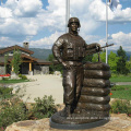 modern outdoor garden metal craft life size soldier statue